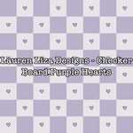 Lauren Liza Designs - Checker Board Purple Hearts