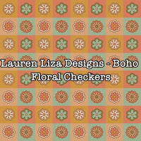 Lauren Liza Designs - Boho Floral Checkers