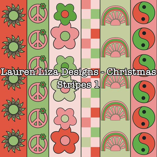 Lauren Liza Designs - Christmas Stripes 1