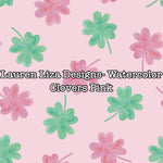 Lauren Liza Designs - Watercolor Clovers Pink