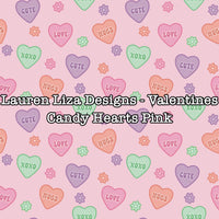 Lauren Liza Designs - Valentines Candy Hearts Pink