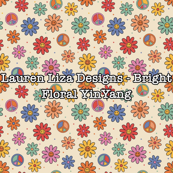 Lauren Liza Designs - Bright Floral Yin Yang