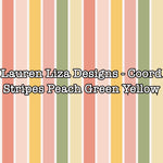 Lauren Liza Designs - Coord Stripes Peach Green Yellow