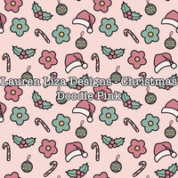 Lauren Liza Designs - Christmas Doodle Pink