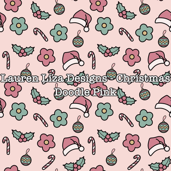 Lauren Liza Designs - Christmas Doodle Pink