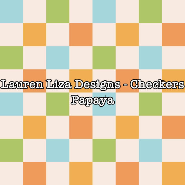 Lauren Liza Designs - Checkers Papaya