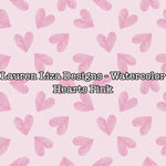 Lauren Liza Designs - Watercolor Hearts Pink