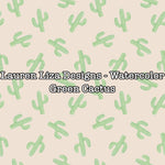 Lauren Liza Designs - Watercolor Green Cactus