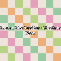Lauren Liza Designs - Checkers Neon