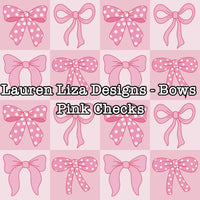 Lauren Liza Designs - Bows Pink Checks