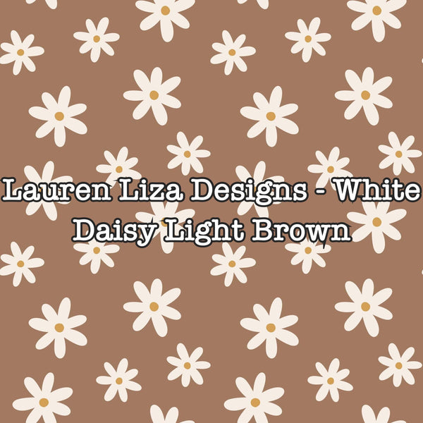 Lauren Liza Designs - White Daisy Light Brown