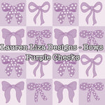 Lauren Liza Designs - Bows Purple Checks