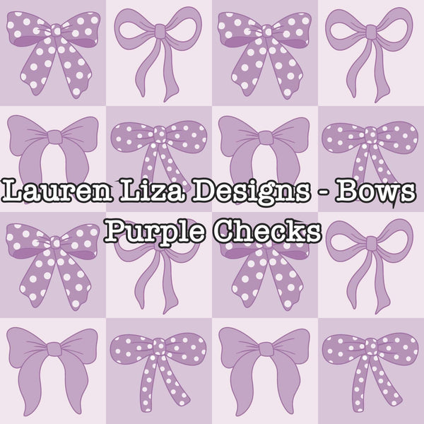 Lauren Liza Designs - Bows Purple Checks