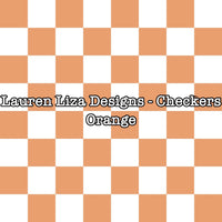 Lauren Liza Designs - Checkers Orange