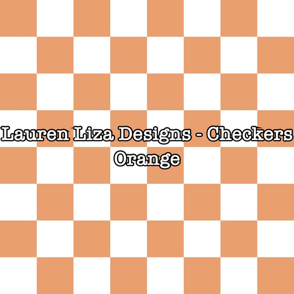 Lauren Liza Designs - Checkers Orange