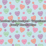 Lauren Liza Designs - Valentines Candy Hearts Blue