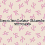 Lauren Liza Designs - Watercolor Pink Cactus