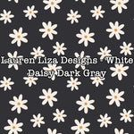 Lauren Liza Designs - White Daisy Dark Gray