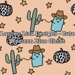 Lauren Liza Designs - Cute Western Blue Ghost