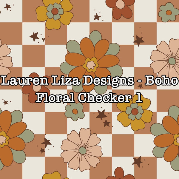 Lauren Liza Designs - Boho Floral Checker 1