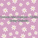 Lauren Liza Designs - White Daisy Fuchsia