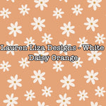 Lauren Liza Designs - White Daisy Orange