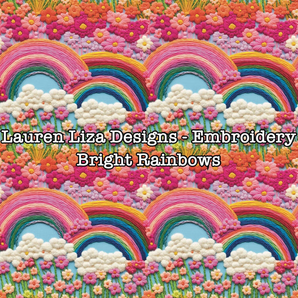 Lauren Liza Designs - Embroidery Bright Rainbows