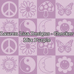 Lauren Liza Designs - Checker Mix Purple