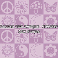 Lauren Liza Designs - Checker Mix Purple