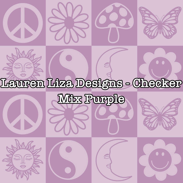 Lauren Liza Designs - Checker Mix Purple
