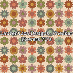 Lauren Liza Designs - Checker Flowers 70's