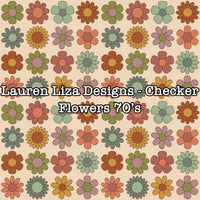 Lauren Liza Designs - Checker Flowers 70's