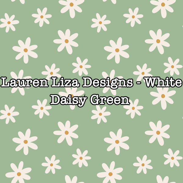 Lauren Liza Designs - White Daisy Green