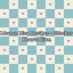 Lauren Liza Designs - Checker Hearts Blue