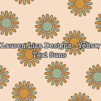 Lauren Liza Designs - Yellow Teal Suns