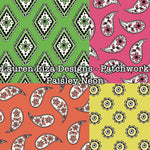 Lauren Liza Designs - Patchwork Paisley Neon