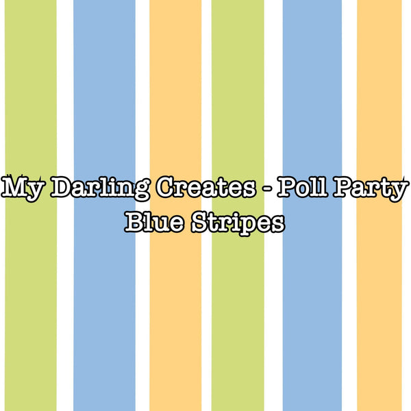 My Darling Creates - Poll Party Blue Stripes