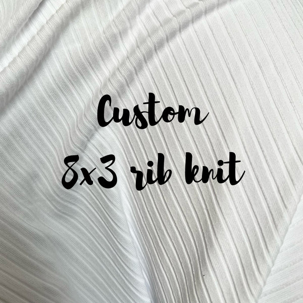 custom 8x3 rib knit
