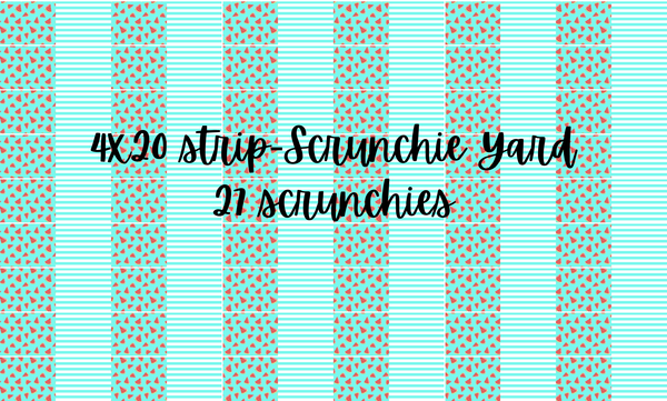 Wallflower Graphics (scrunchies) - Blue Watermelon-Stripe 4x20 Scrunchie Yard