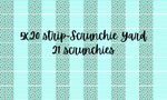 Wallflower Graphics (scrunchies) - Blue Watermelon-Stripe 5x20 Scrunchie Yard
