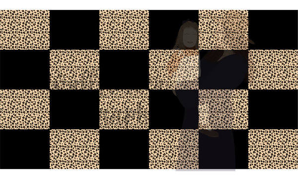 Wallflower Graphics (headbands) - Classic Leopard Two Toned Headband Yard