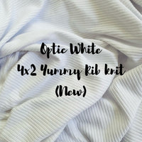 custom optic white 4x2 yummy rib knit