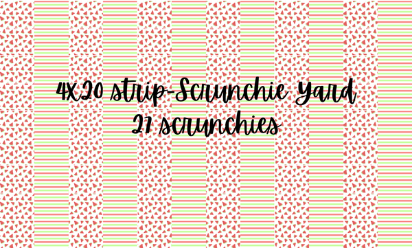 Wallflower Graphics (scrunchies) - White Watermelon-Stripe 4x20 Scrunchie Yard