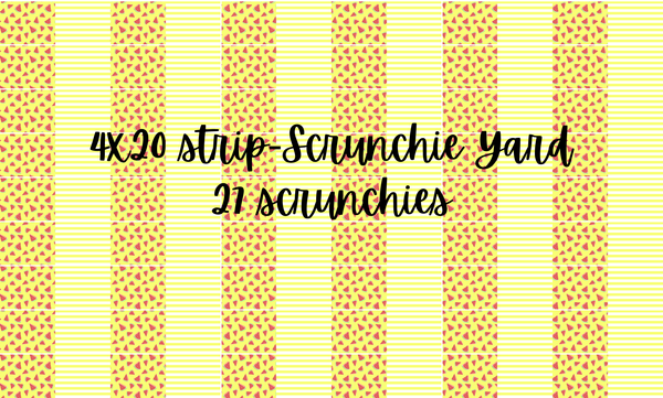 Wallflower Graphics (scrunchies) - Yellow Watermelon-Stripe 4x20 Scrunchie Yard