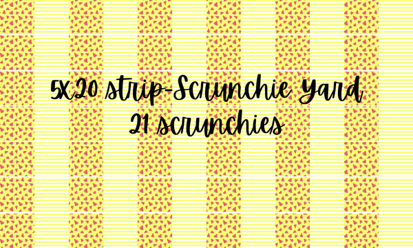 Wallflower Graphics (scrunchies) - Yellow Watermelon-Stripe 5x20 Scrunchie Yard