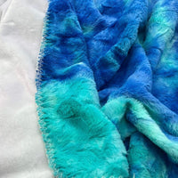 Custom finished blanket (ocean blue)