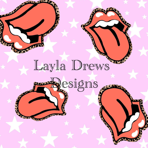 Layla Drew's Designs - Pink Leopard Tongue