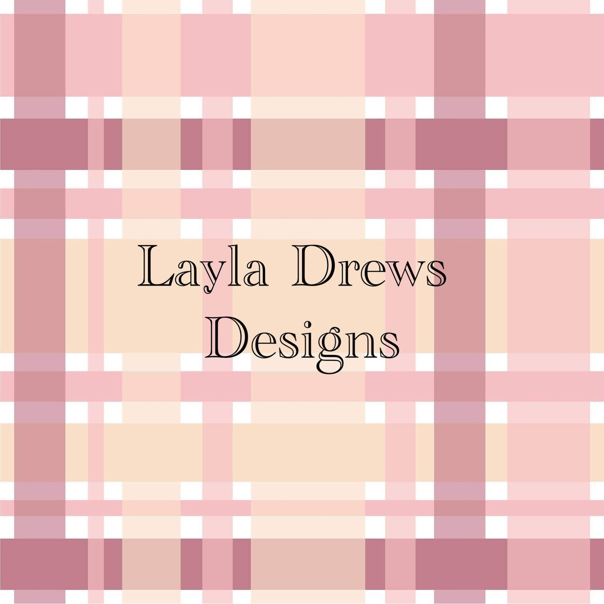 Layla Drew's Designs - Pink Cream Plaid – Brianna's Bow Supply Shoppe