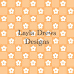 Layla Drew's Designs - Orange Floral Checkers