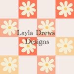 Layla Drew's Designs - Peachy Checkers Floral